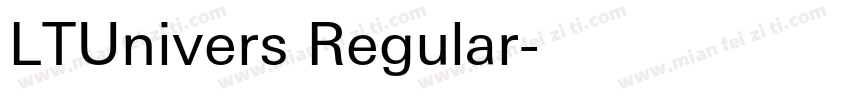 LTUnivers Regular字体转换